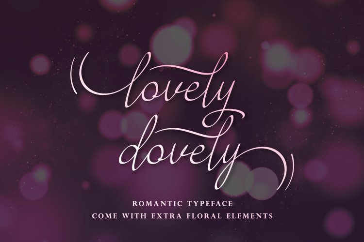 Lovely Dovely - script handwritten font example image 1