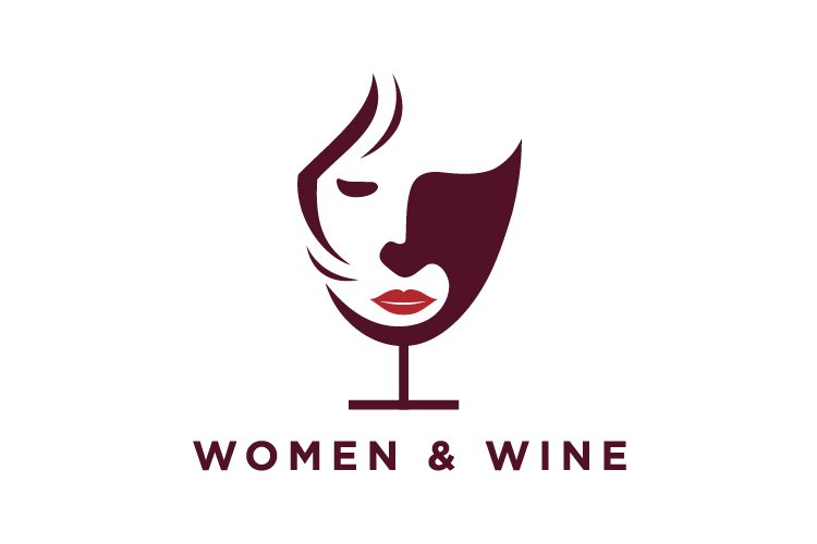 face women wine logo and abstract logo example image 1