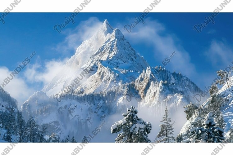 mountain snowy summit example image 1