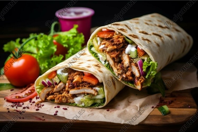 Flavorful Tasty shawarma. Generate Ai example image 1