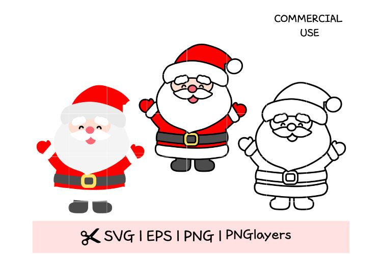 Cute Santa Svg Image 4