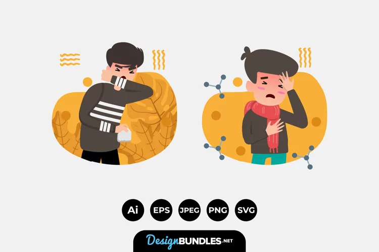 Sick People Illustrations