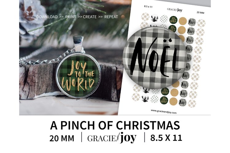 A pinch of Christmas 20 MM digital collage sheet example image 1