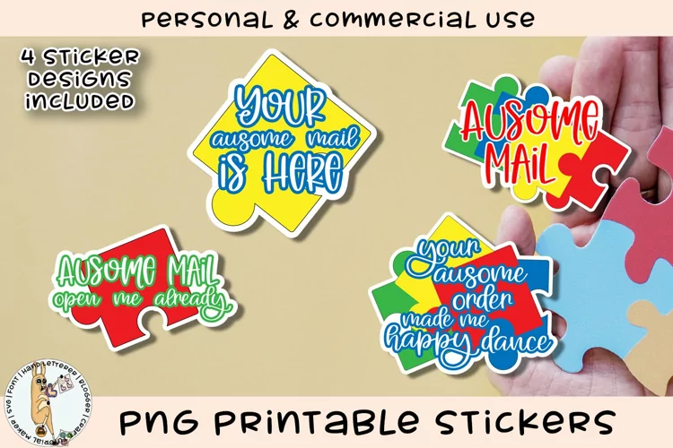 Your Ausome Mail Is Here Autism Printable Stickers