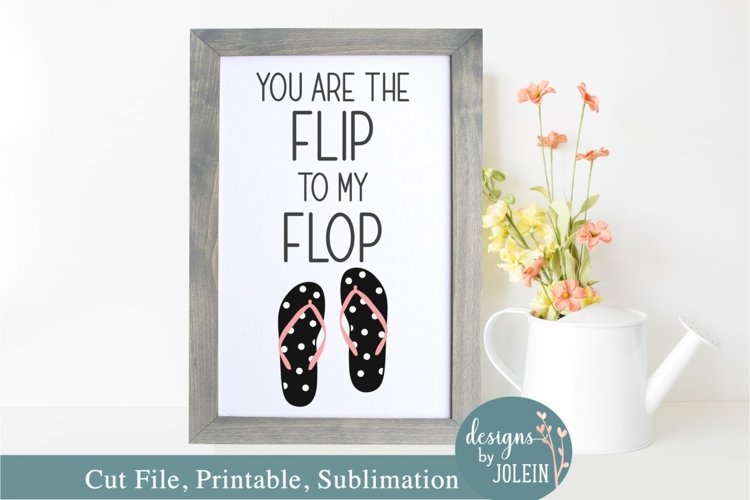 "You Are The Flip To My Flop" Wood Box Sign - 3x3 Inch Beach Themed Decorative Sign