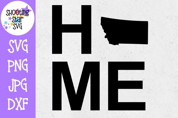 Montana US State with HOME - 50 States SVG