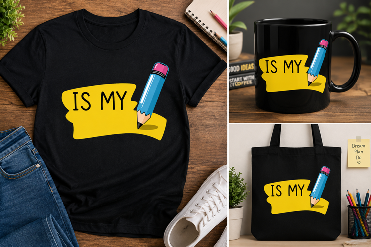 Is My Pencil PNG, Funny Teacher Back to School Design