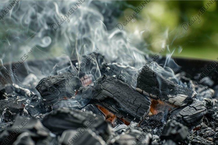 Gritty Ashes after barbecue. Generate ai