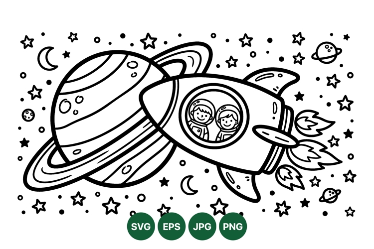 Space Ship Clipart Image 13