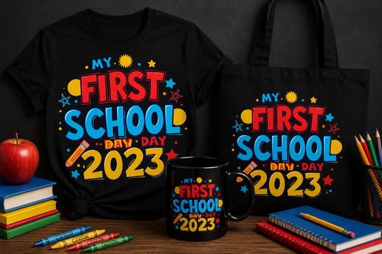 My First School Day 2023 PNG, Back to School Design