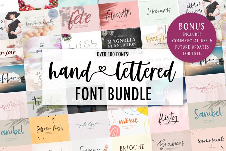 The Handlettered Font Bundle example image 1