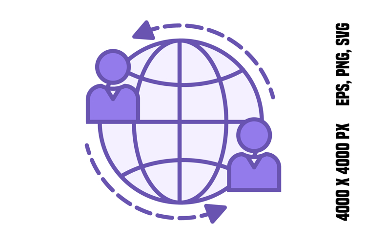 Colored Global Movement Icon