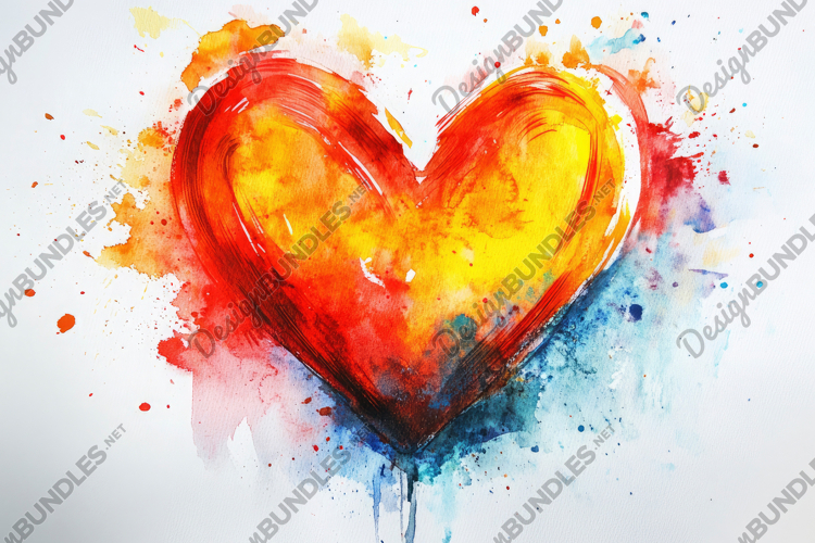 Watercolor Heart Clipart Image 5