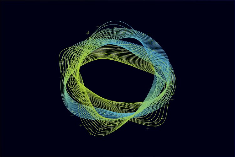 logo icon abstract technology beautiful blend massive waves example image 1