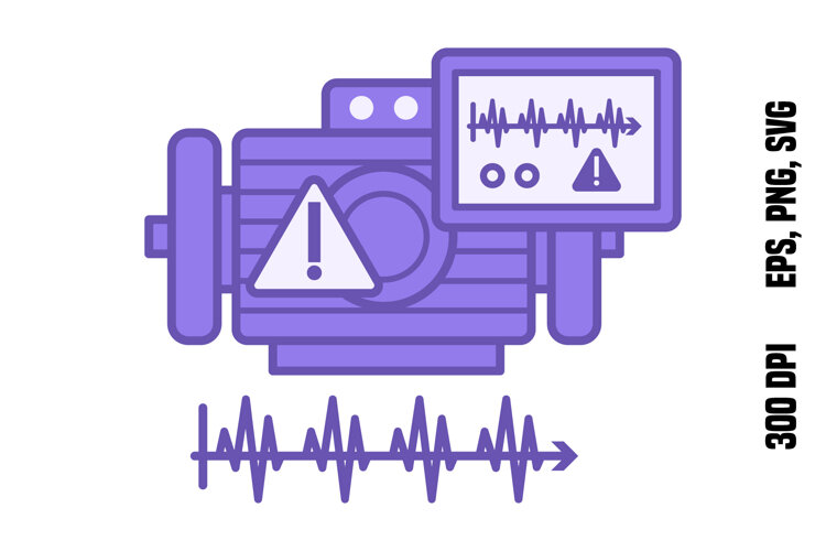 Purple Vibration Sensor Icon example image 1
