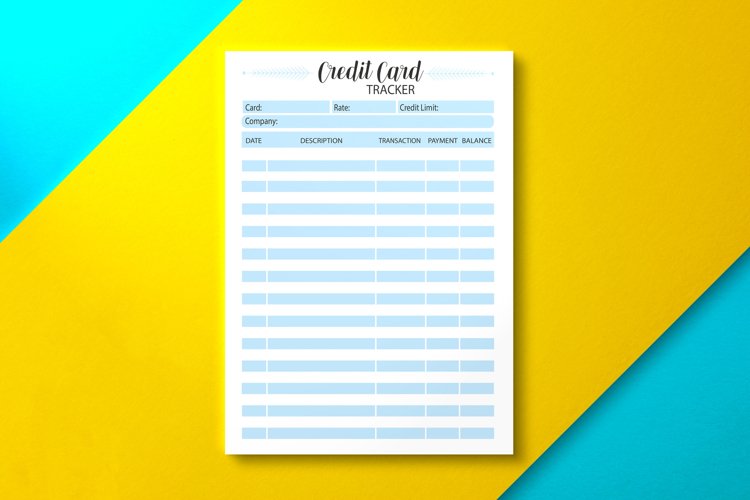 Credit Card Tracker, KDP INTERIOR example image 1