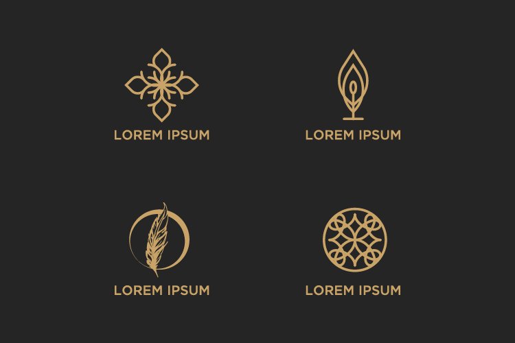 Floral cosmetic logo bundle example image 1