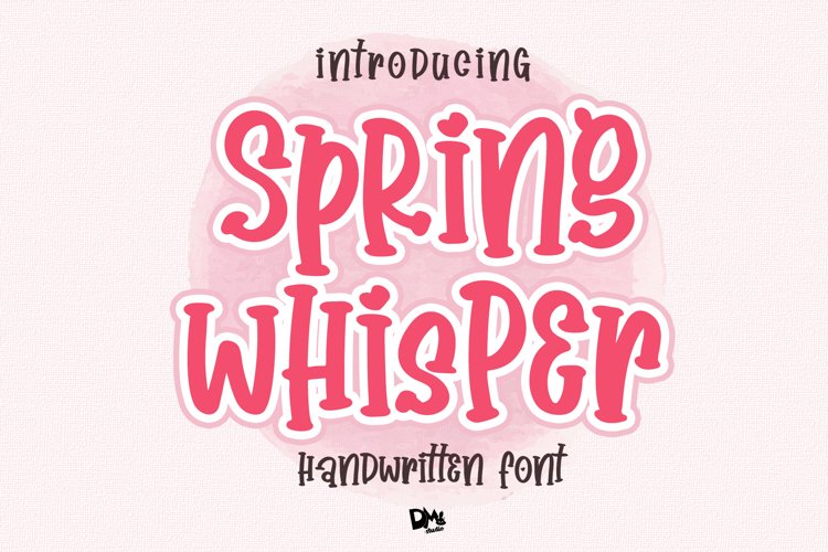 Spring Whisper - Handwritten Crafty Font example image 1
