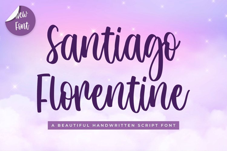 Beautiful Script Font - Santiago Florentine example image 1
