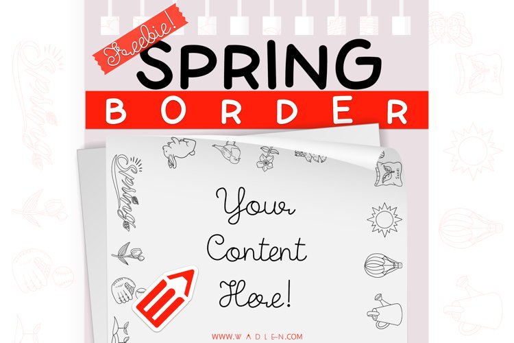 Spring - Border Template example image 1
