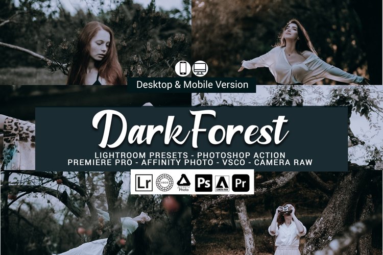 Dark Forest Presets,Photoshop actions,LUTS,VSCO example image 1