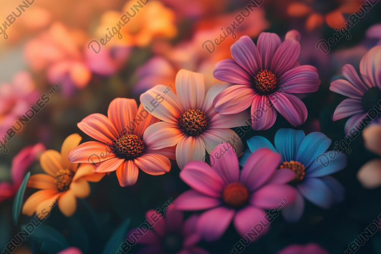 Colorful Flowers Background Wallpaper example image 1