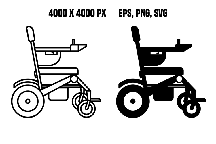 Electric Wheelchair Icons