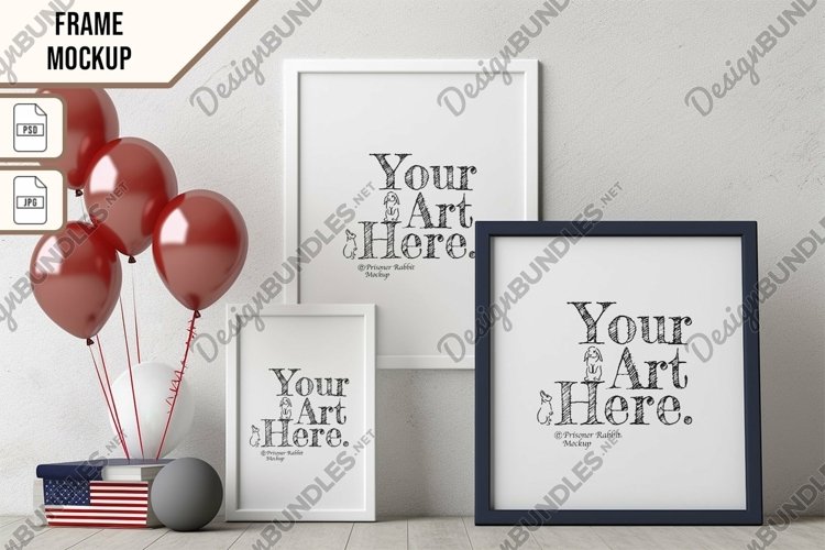 Frame Smart Mockup PSD   JPG Template Graphic