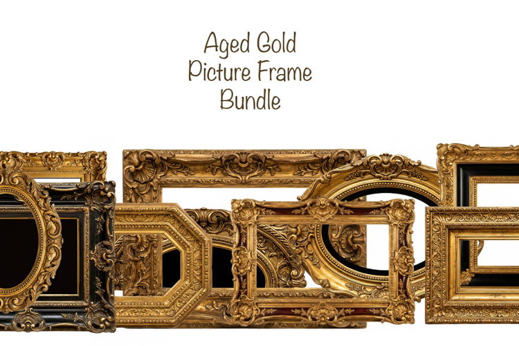 Aged Gold Picture Frames