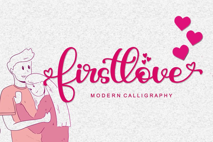 Firstlove - Modern Calligraphy Font example image 1