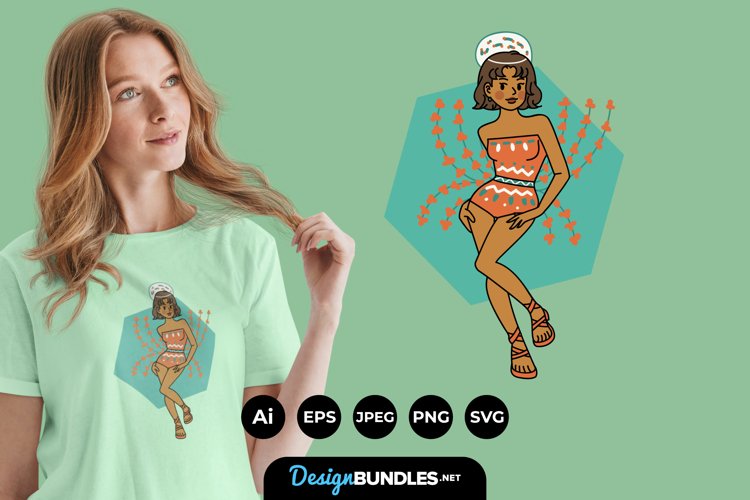 Female at the Carnival for T-Shirt Design example image 1
