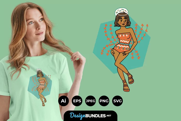 Female at the Carnival for T-Shirt Design