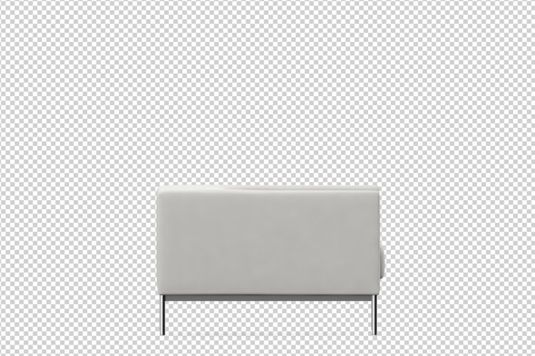 Isometric Arm Chair 3D isolated render
