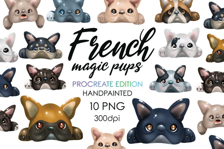 Dog Bundle, Dog Breed, Dog Clipart, Sublimation, Frenchie example image 1