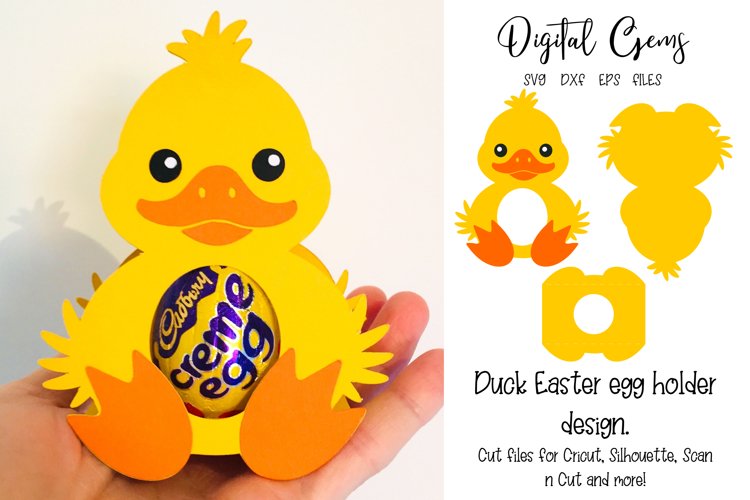Duck Easter egg holder design SVG / DXF / EPS files example image 1