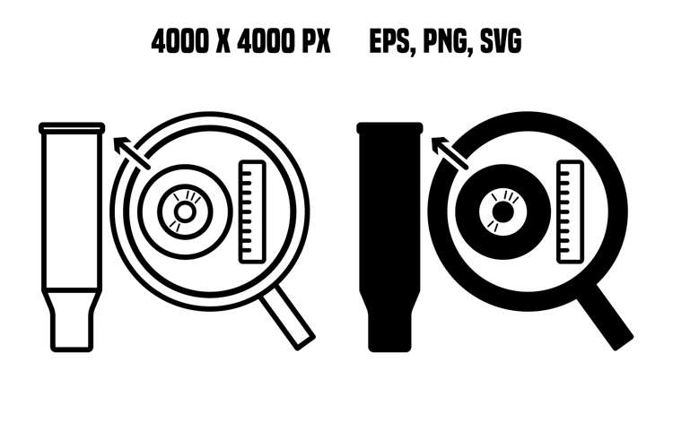 Forensic Ballistic Shell Analysis Icons