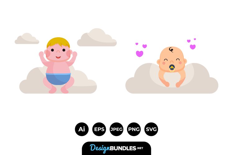 Cute Detailed Baby Logos example image 1