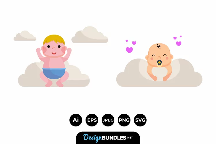 Cute Detailed Baby Logos