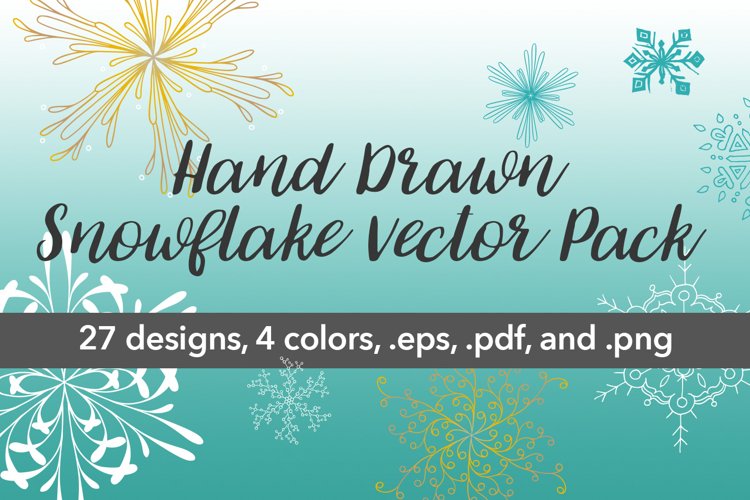 Snowflake Vector Pack example image 1