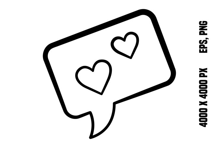 Message Cloud with Hearts for Coloring example image 1