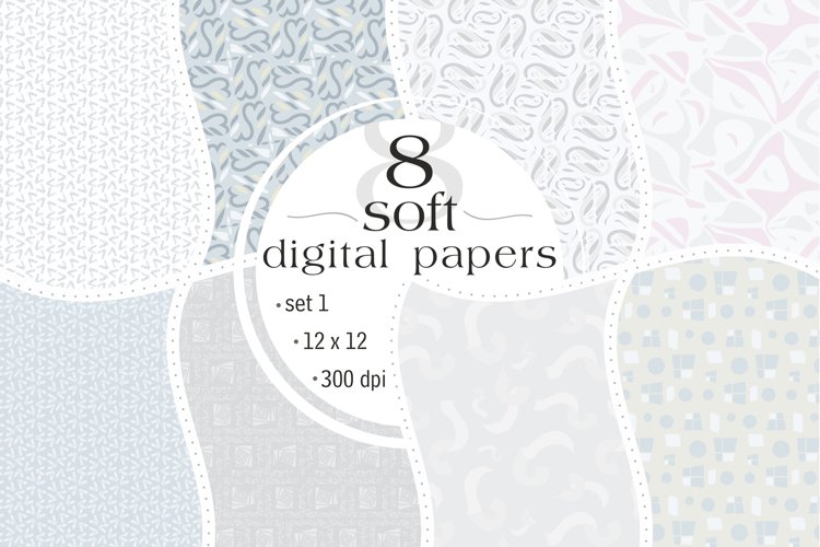 Light colours digital paper SET 1 - Scrapbook paper example image 1