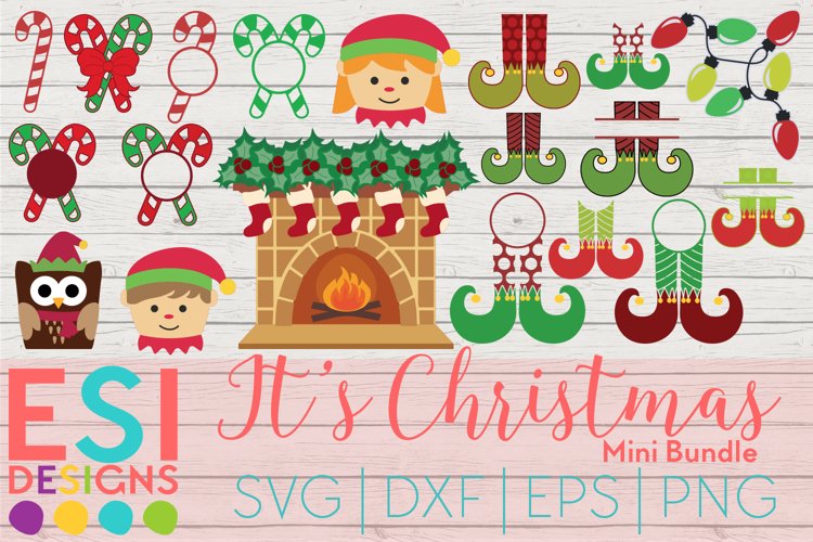 Christmas SVG | It's Christmas Mini Bundle | SVG DXF EPS PNG example image 1