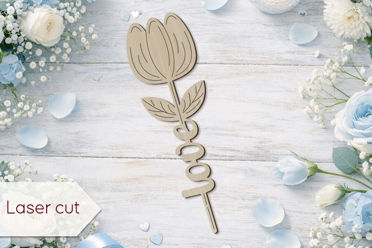 Mothers day flowers svg, Love Mom laser engraving