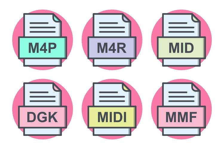 Set Of File Formats Icons