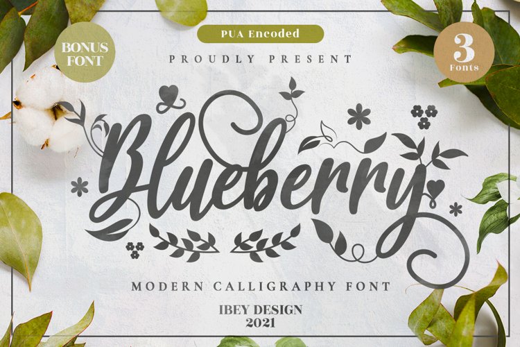Blueberry - Modern Calligraphy example image 1