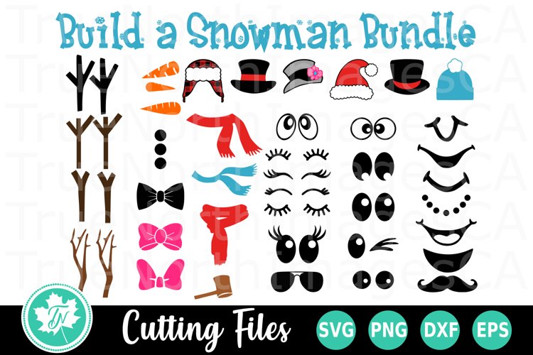 Snowman SVG Bundle | Build Your Own Snowman SVG example image 1