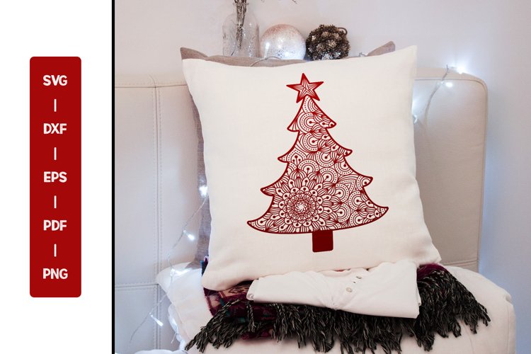 Download Christmas Tree, Christmas Tree Mandala SVG DXF PNG Cut ...