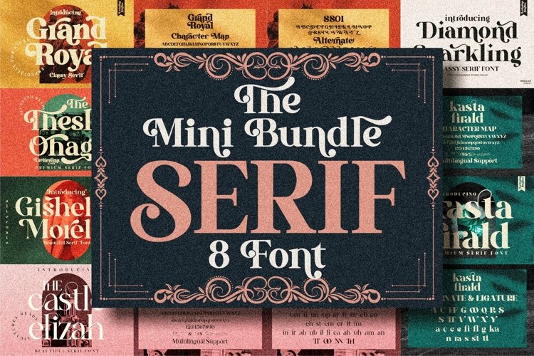 Serif Font Bundle - 8 Perfect Serif Font example image 1