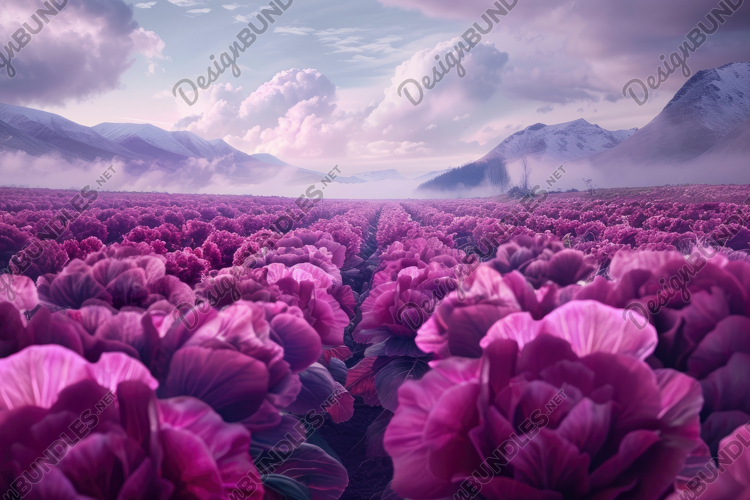 Peony Flowers Field Background Wallpaper