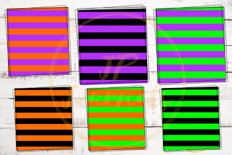 Sublimation Backgrounds Halloween Striped Squares example image 1